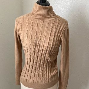 Brown knit turtleneck
